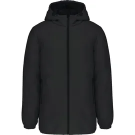 Kariban Recycelter Uni-Kapuzenparka schwarz M