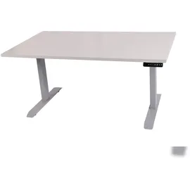 Szagato Schreibtisch stufenlos elektrisch höhenverstellbar BxTxH: 180x80x(64,5-129,5)cm lichtgrau, mit Memory-Funktion inkl. Tischplatte Stärke 2,5 cm