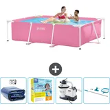 Intex Rahmenschwimmbecken rechteckig – 220x150x60 cm – Zubehör CB72 rosa No Size