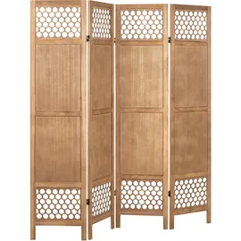 Beliani Raumteiler Certosa Hellbraun 163 cm 170 cm