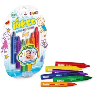 INKEE Bath Crayons | Badewannenstifte für Kinder 6 Stück - Badestifte für Kinder Badewanne, für Keramikoberflächen, leicht zu reinigen, 6 Farben