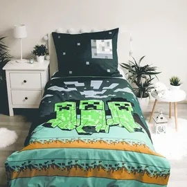 Minecraft Green Creeper Sleep Tight Grün 140 x 200 cm + 70 x 90 cm