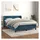 vidaXL Boxspringbett mit Matratze Dunkelblau 140x200 cm Samt
