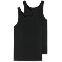 SCHIESSER 2P 95/5 Organic Cotton Athletic Shirt Schwarz Ökologische Baumwolle 3XL