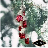 Antikas Christbaumkugelnset, Stern, rot, Weihnachten, 4er Set
