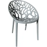 Trisens Bistrostuhl 59 x 60 x 80 cm hellgrau