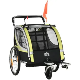 Homcom 2in1 Kinderfahrradanhänger gelb/schwarz