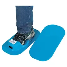 Karl Dahm Estrichschuhe, Universalgröße I Robuste Fliesenschuhe mit glatter Sohle zum Begehen von frischem Estrich & Beton Blau/Orange – 10667