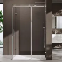 SoGood Ravenna17-2 Eck-Duschkabine mit Schiebetür 90 x 100 cm Klarglas