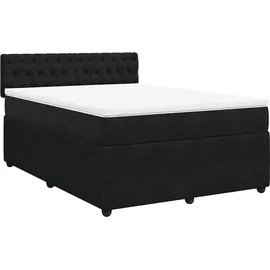 vidaXL Boxspringbett 140 x 200 cm Schwarz