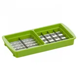 Genius Gemüsemesser Nicer Dicer smart Messereinsatz 10x30 & 15x15 mm, kiwigrün, Messereinsatz 10x30 & 15x15 mm, kiwigrün - aus Edelstahl