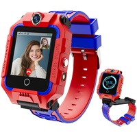 LiveGo 4G Kinder-Smartwatch mit GPS-Tracker und Anrufen, HD-Touchscreen, Kinder-Handyuhr, kombiniert SMS, Videoanruf, SOS, Schrittzähler, 4G, Smartwatch für Kinder, Jungen, Mädchen, 6–12 (T10 Rot)