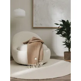 benuta pure Decke, Braun, 140x200 cm, - Moderner Kurzflor-Teppich für Wohnzimmer