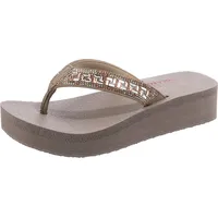 Skechers Damen Vinyasa Geo-Queen Sandale, Taupe, 43 EU - 43 EU