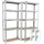 Trutzholm Schwerlastregal 170x75x30 cm Metall silberfarben 2er Set