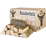 Grillmaster - Buche Smoker Holz Räucherholz Brennholz 20 kg Buchenholz kammergetrocknet 25 cm Kaminholz Smoke Feuerholz Grillen Wood bbq Rauch