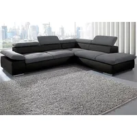 sit&more Ecksofa Valantine V, wahlweise mit Bettfunktion, schwarz