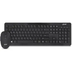 InLine Design Desktop, kabelloses Tastatur-Maus Set, schwarz