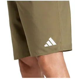 adidas Badeshorts 3 Bar Logo Olive Strata/White S