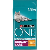 PURINA ONE BIFENSIS Urinary Care Katzentrockenfutter: reich an Huhn & Weizen, für gesunde Harnwege, Nieren, Haut, schönes Fell, 6er Pack (6 x 1.5 kg)