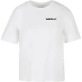 miss tee Take It Easy Flowers Weiß 4XL