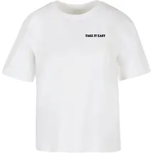 miss tee Take It Easy Flowers Weiß 4XL