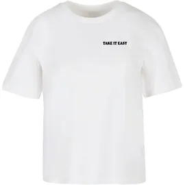 miss tee Take It Easy Flowers Weiß 4XL