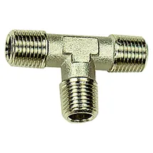 Riegler T-Stück außen/außen/außen R 1/4 SW 13 Messing vernickelt