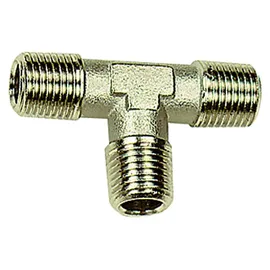 Riegler T-Stück außen/außen/außen R 1/4 SW 13 Messing vernickelt