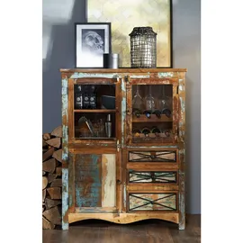 Massivmoebel24 Highboard 106 x 136 x 45 cm mehrfarbig
