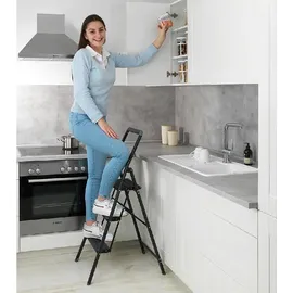 Wenko Alu-Klapptrittleiter Compact Klappleiter 3 Stufen