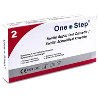 2 Stück One+Step Eisenmangel Selbsttest I Komplettes Selbsttest Set zur Früherkennung von Eisenmangel I Eisenwert Selbsttest
