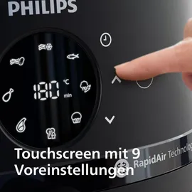 Philips 2000 Series Airfryer NA230/00 schwarz mit Sichtfenster