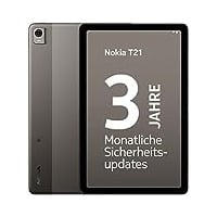 Nokia T21 Android 12 WiFi Tablet mit 10.36" Bildschirm, 4/64GB Speicher, IP52 Zertifizierung, 18W Fast Charging, 3 Tage Batterie Laufzeit – Grau