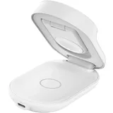 Belkin UltraCharge faltbare magnetische 3-in-1-Ladestation mit Qi2 25W weiß, rund