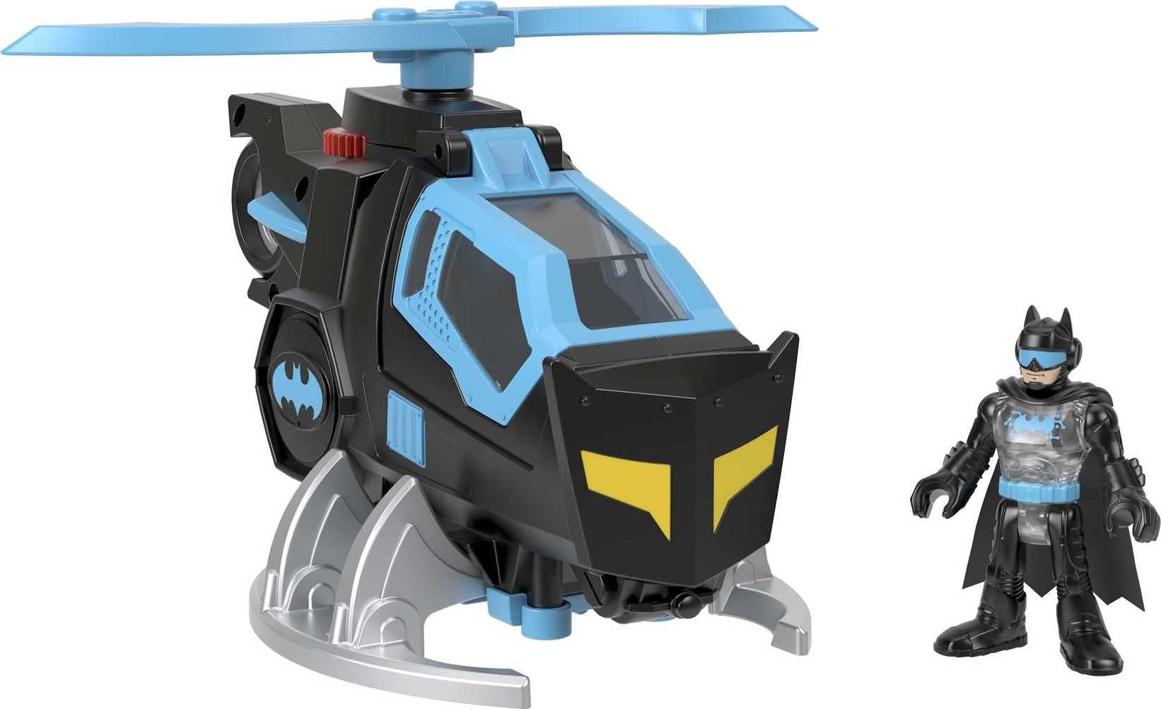 Fisher-Price Imaginext GYC72 - DC Super Friends Batcopter, 1 Spielzeug-Helikopter mit 1 Batman-Figur, für Kinder von 3 bis 8 Jahren