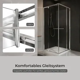 Schulte Home Sunny Duschtür mit Schwenk-Schiebetür rechts 80 x 190 cm Sicherheitsglas