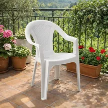 Mojawo Ischia Stapelstuhl 56 x 56 x 83 cm Weiß