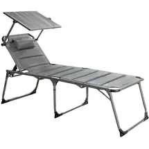 Solax Sunshine Komfort-Sonnenliege 193 x 67 x 32 cm Anthrazit