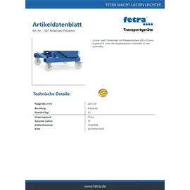 FETRA Rollensätze Polyamid - Tragkraft 1500 kg