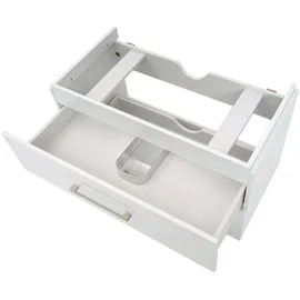 Mendler Premium Waschbeckenunterschrank HWC-D16, Waschtischunterschrank Waschtisch Badmöbel, hochglanz 90cm ~ weiß