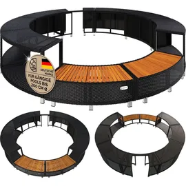 CASARIA Poolumrandung schwarz Ø 206 cm