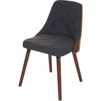 Mendler 2er-Set Esszimmerstuhl HWC-A75, Besucherstuhl Küchenstuhl, Walnuss-Optik Bugholz ~