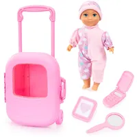 Bayer Design 92805AC Puppe mit Trolley und Zubehör, Spielset,