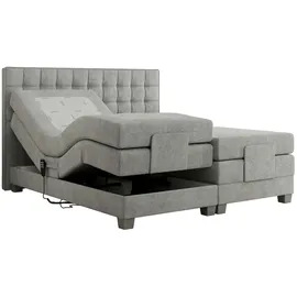MKS Meble Boxspringbett 200 x 200 cm H3 Hellgrau