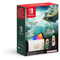 Nintendo Switch Konsole OLED [The Legend of Zelda: Tears of the Kingdom Edition, OHNE Spiel] gold weiß | Zustand: Neu & original versiegelt