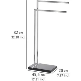 Wenko Handtuchständer Noble silber, schwarz, 1 St.