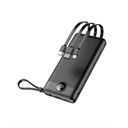 Powerbank C10 - 10 000mAh (Micro + Typ C + iPhone) Ladekabel