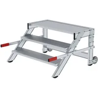 Günzburger Aluminium-Arbeitspodest 3 Stufen fahrbar (50020)