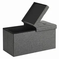 Songmics Truhenbank dunkelgrau 76 cm